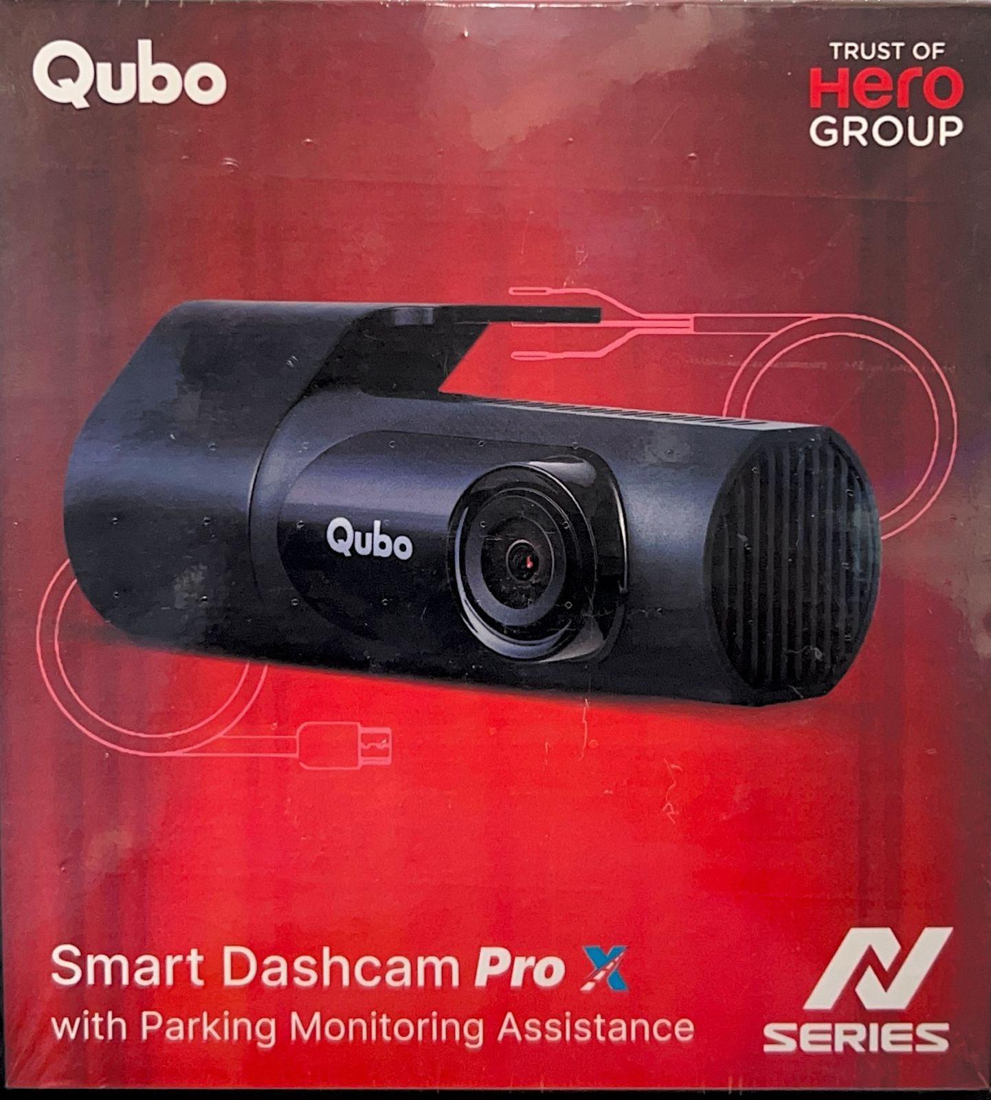 Qubo Car Dash Camera Pro X Nseries with hardwiring kit 3MP 2K 1296p from Hero Group | Made in India | Super Capacitor| Wide Angle View | Emergency Recording | SD Card Upto 1TB Supported | Easy DIY Set Up | (Space Grey)